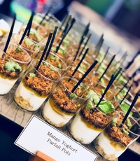 Mango Yogurt Parfait Pots Canape Catering - YOLO from YoloFoods