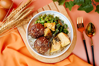 Impossible Meatball Bowls from ALC Rice Bowls