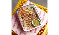 Ancho-Grilled Pork Belly Burrito Bowl from Bueno Bueno