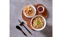 Sesame Chicken La Mian with Salt & Pepper Crispy Chicken from Taiwan Culture