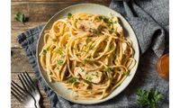 Chicken Mushroom Alfredo Linguine Pasta from Eleven Strands